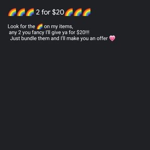 🌈🌈🌈🌈🌈 2 for $20